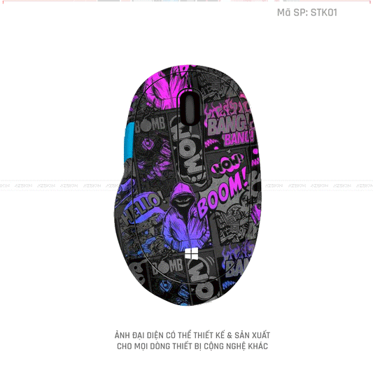 Skin Dán Chuột Microsoft Hình Sticker | STK01