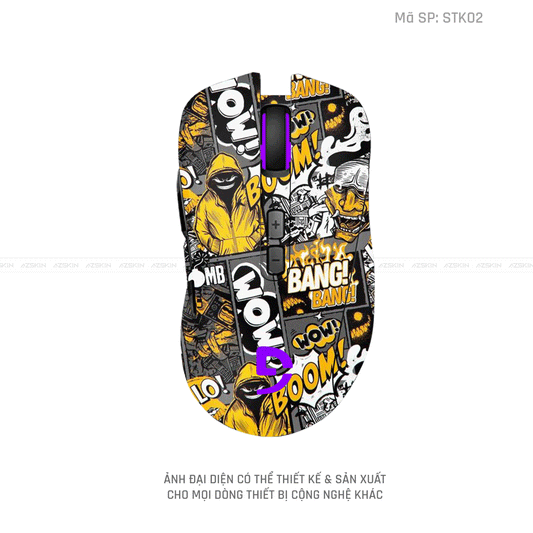 Skin Dán Chuột Fuhlen Hình Sticker | STK02