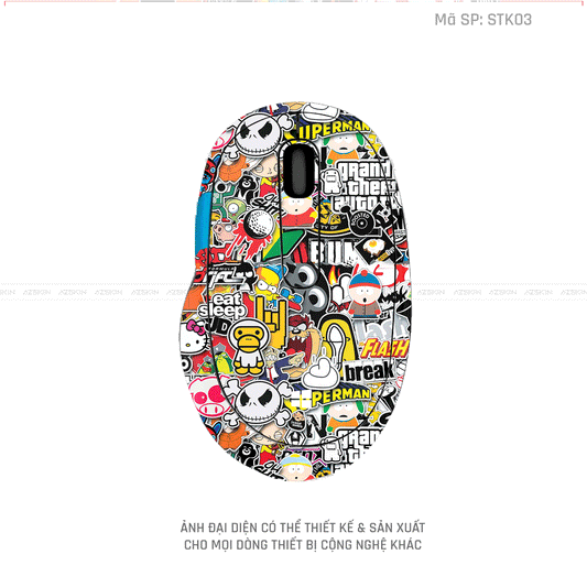 Skin Dán Chuột Microsoft Hình Sticker | STK03