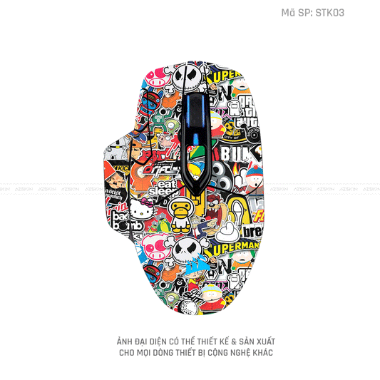 Skin Dán Chuột Corsair Hình Sticker | STK03
