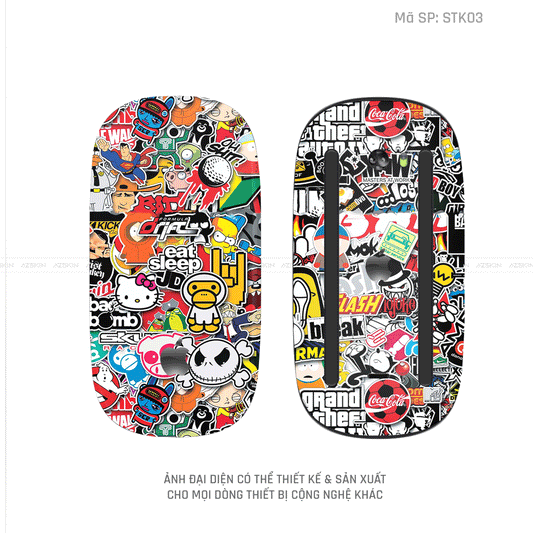 Skin Dán Chuột Apple Magic Mouse Hình Sticker | STK03