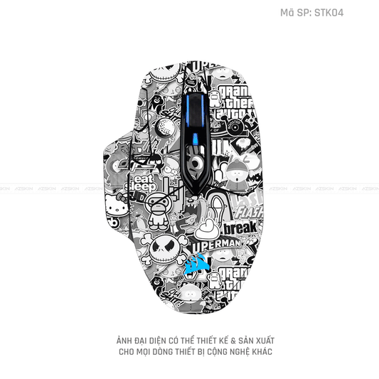 Skin Dán Chuột Corsair Hình Sticker | STK04