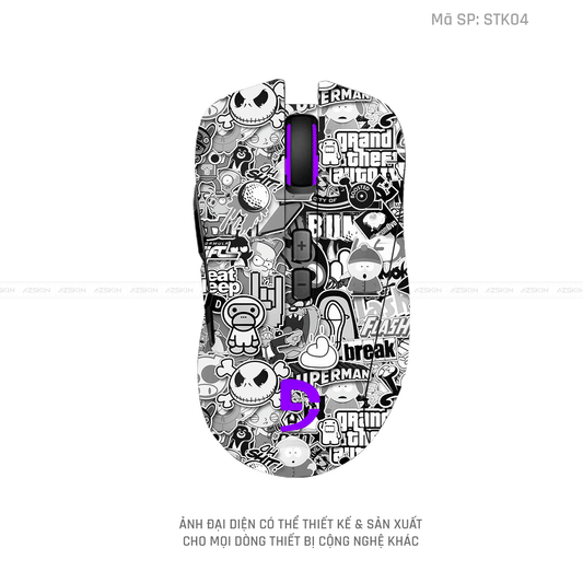 Skin Dán Chuột Fuhlen Hình Sticker | STK04