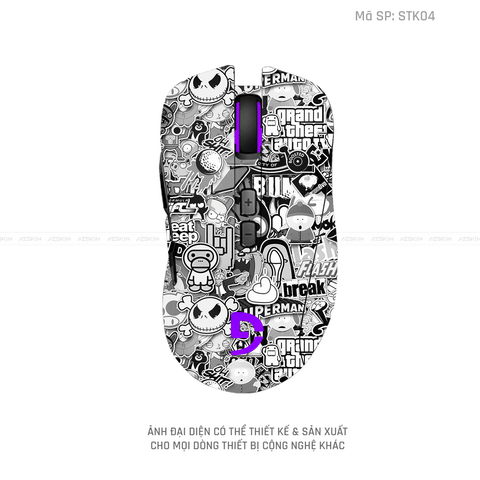 Skin Dán Chuột Fuhlen Hình Sticker | STK04