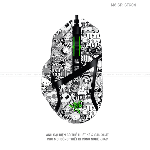 Skin Dán Chuột Razer Hình Sticker | STK04