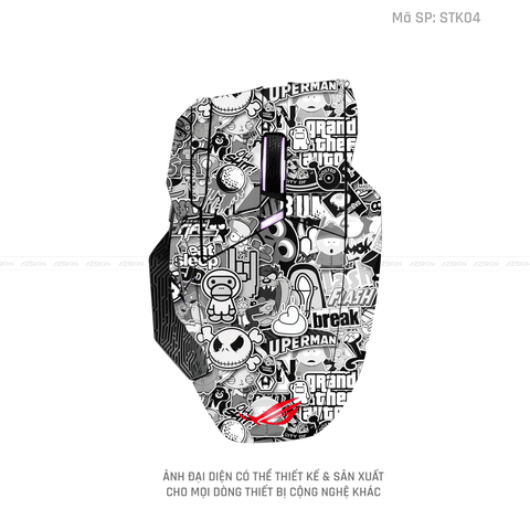 Skin Dán Chuột Asus Hình Sticker | STK04