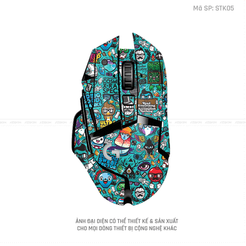 Skin Dán Chuột Logitech Hình Sticker | STK05