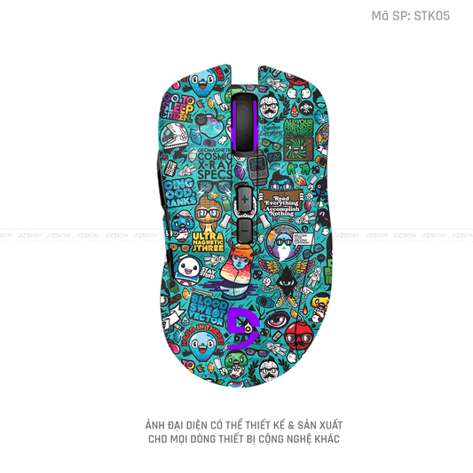 Skin Dán Chuột Fuhlen Hình Sticker | STK05