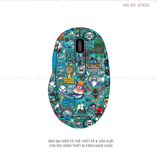 Skin Dán Chuột Microsoft Hình Sticker | STK05