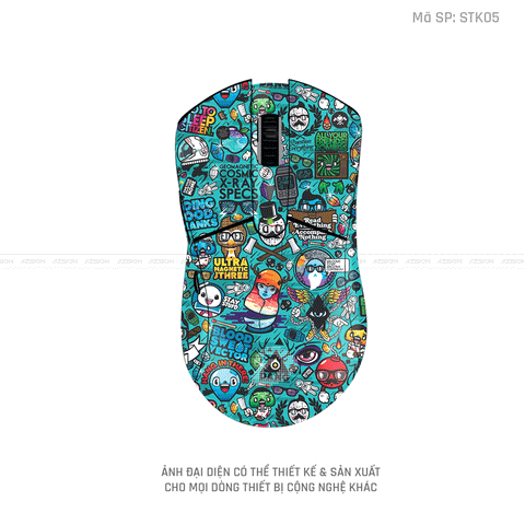Skin Dán Chuột Dareu Hình Sticker | STK05