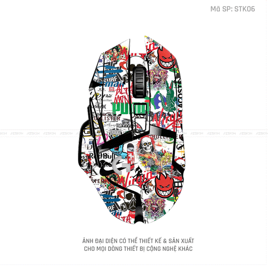 Skin Dán Chuột Logitech Hình Sticker | STK06