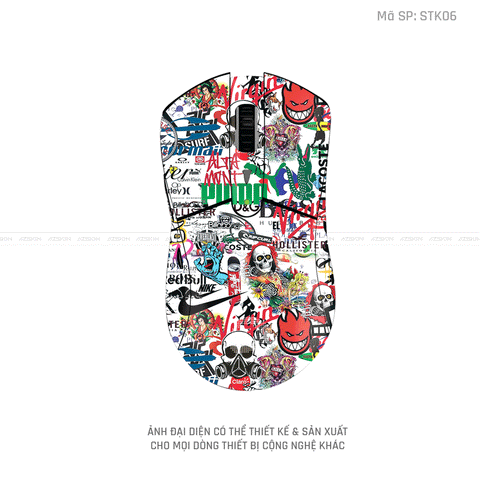 Skin Dán Chuột Dareu Hình Sticker | STK06