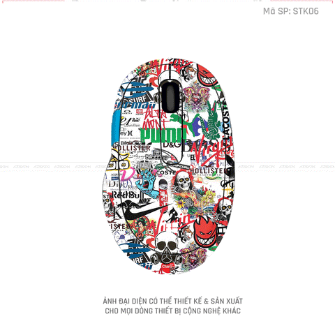 Skin Dán Chuột Microsoft Hình Sticker | STK06