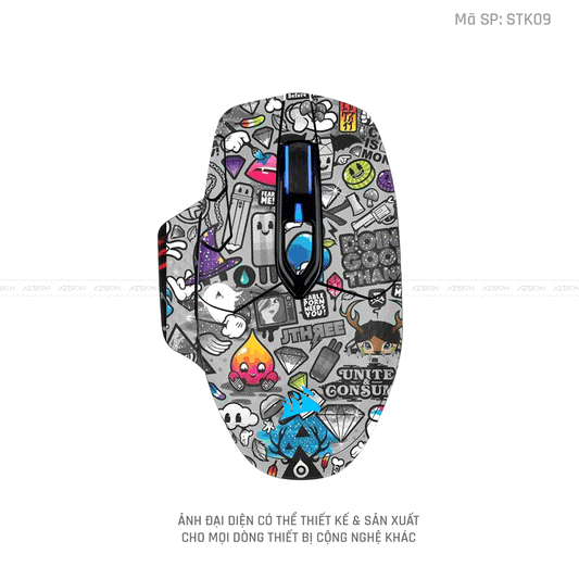 Skin Dán Chuột Corsair Hình Sticker | STK09
