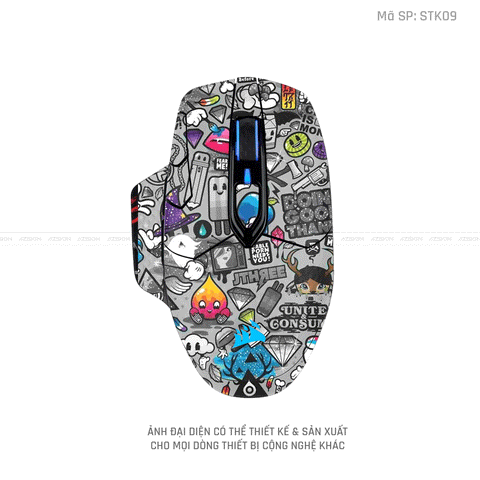 Skin Dán Chuột Corsair Hình Sticker | STK09