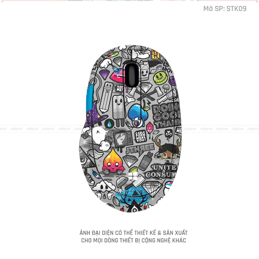 Skin Dán Chuột Microsoft Hình Sticker | STK09