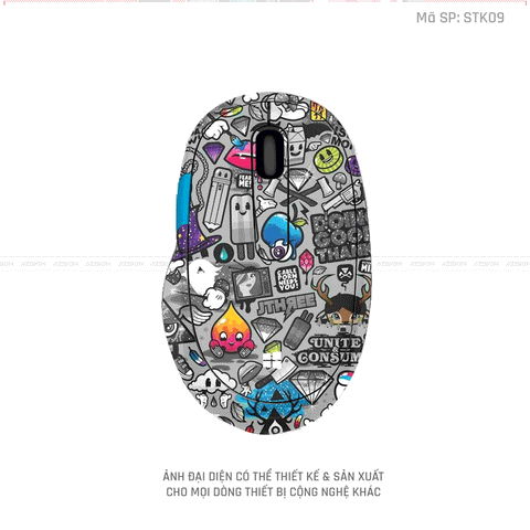 Skin Dán Chuột Microsoft Hình Sticker | STK09