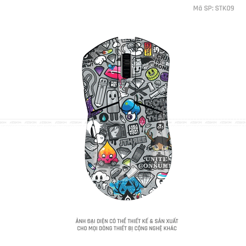 Skin Dán Chuột Dareu Hình Sticker | STK09