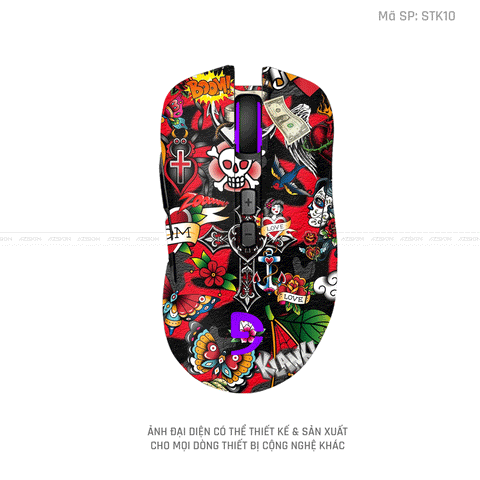 Skin Dán Chuột Fuhlen Hình Sticker | STK10