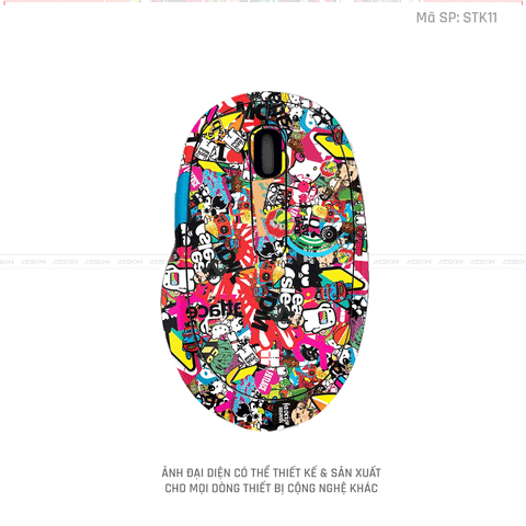 Skin Dán Chuột Microsoft Hình Sticker | STK11