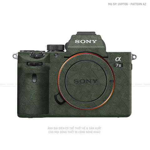 Dán Skin Máy Ảnh Sony Vân Pattern AZ Xanh | UVPT06