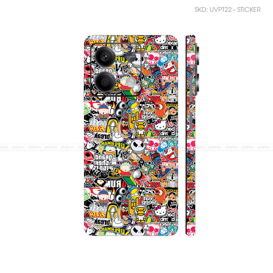 Dán Skin Điện Thoại Xiaomi Redmi 13 Series Vân Nổi Sticker 01 | UVPT22