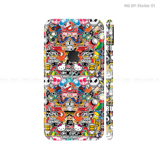 Dán Skin 3M IPhone X Series Vân Nổi Sticker 01 | UVPT22