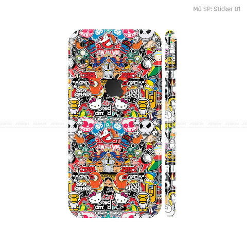 Dán Skin 3M IPhone X Series Vân Nổi Sticker 01 | UVPT22