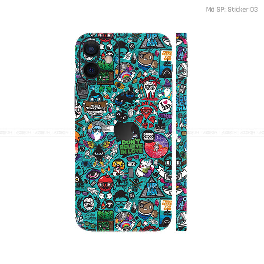 Dán Skin IPhone 12 Series Vân Nổi Sticker 03 | UVPT22