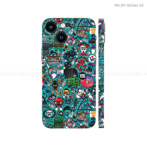 Dán Skin IPhone 13 Series Vân Nổi Sticker 03 | UVPT22