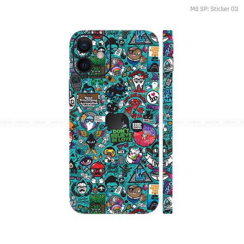 Dán Skin IPhone 12 Series Vân Nổi Sticker 03 | UVPT22