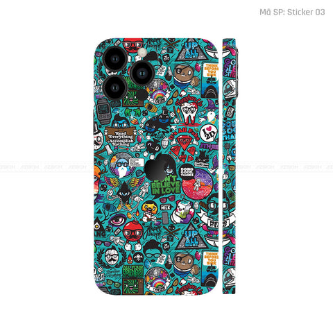 Dán Skin IPhone 14 Series Vân Nổi Sticker 03 | UVPT22