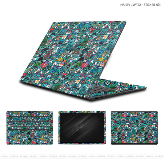 Dán Skin Laptop Xiaomi Vân Nổi Sticker 03 | UVPT22