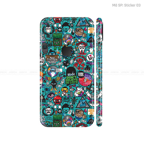Dán Skin 3M IPhone X Series Vân Nổi Sticker 03 | UVPT22