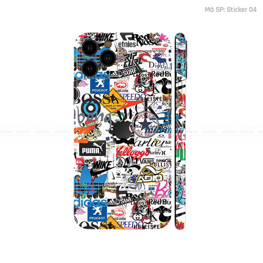 Dán Skin IPhone 11 Series Vân Nổi Sticker 04 | UVPT22