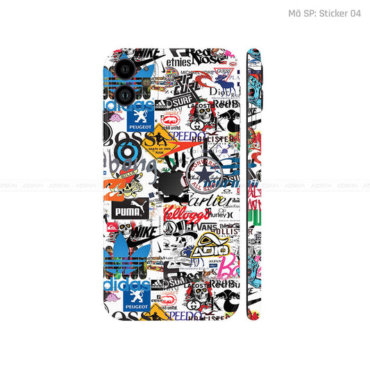 Dán Skin IPhone 11 Series Vân Nổi Sticker 04 | UVPT22