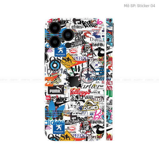 Dán Skin IPhone 14 Series Vân Nổi Sticker 04 | UVPT22