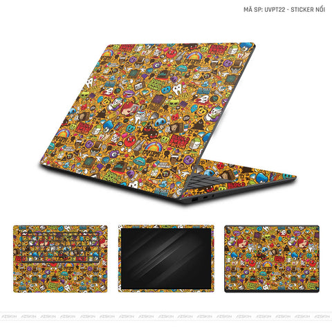 Dán Skin Laptop Xiaomi Vân Nổi Sticker 05 | UVPT22