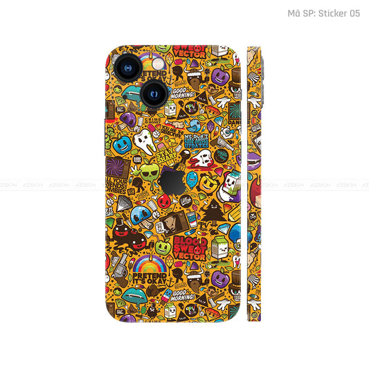 Dán Skin IPhone 15 Series Vân Sticker 05 | UVPT22