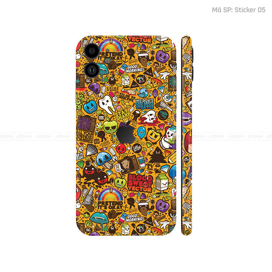 Dán Skin IPhone 11 Series Vân Nổi Sticker 05 | UVPT22