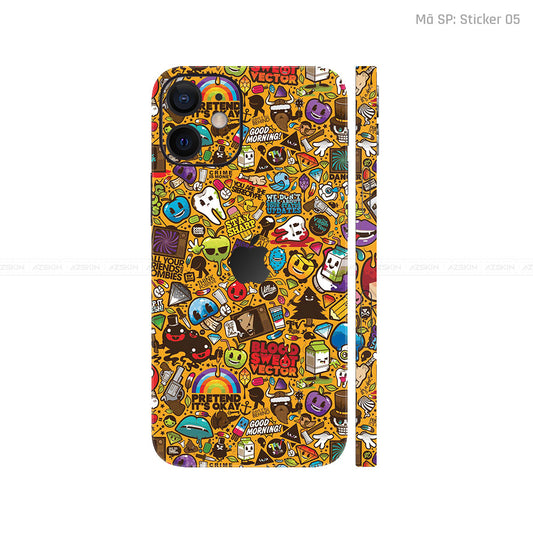 Dán Skin IPhone 12 Series Vân Nổi Sticker 05 | UVPT22