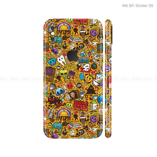 Dán Skin 3M IPhone X Series Vân Nổi Sticker 05 | UVPT22