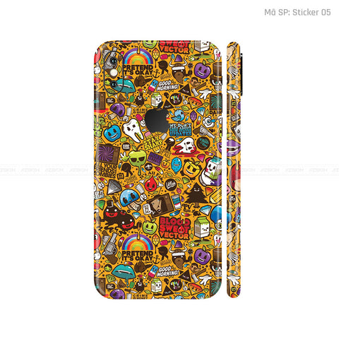 Dán Skin 3M IPhone X Series Vân Nổi Sticker 05 | UVPT22