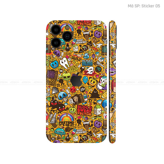 Dán Skin IPhone 11 Series Vân Nổi Sticker 05 | UVPT22