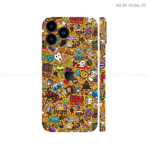Dán Skin IPhone 12 Series Vân Nổi Sticker 05 | UVPT22