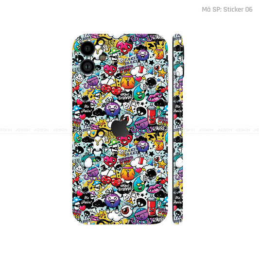 Dán Skin IPhone 11 Series Vân Nổi Sticker 06 | UVPT22