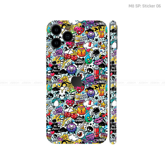 Dán Skin IPhone 11 Series Vân Nổi Sticker 06 | UVPT22