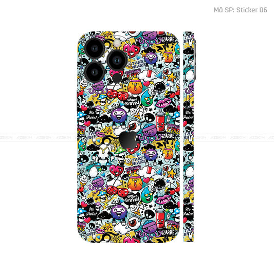 Dán Skin IPhone 15 Series Vân Sticker 06 | UVPT22