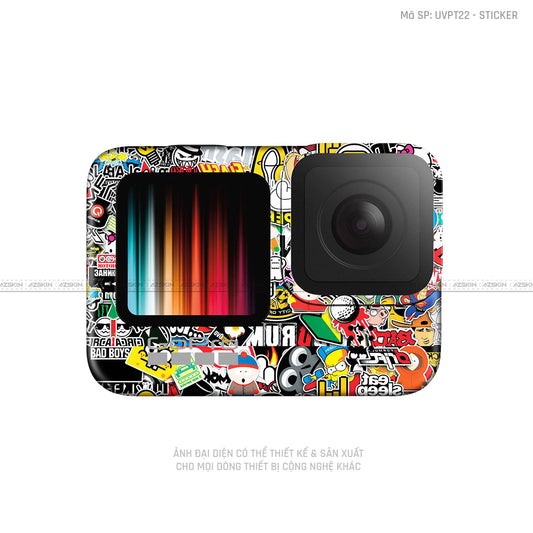 Dán Skin Máy Quay Gopro Vân Nổi Sticker