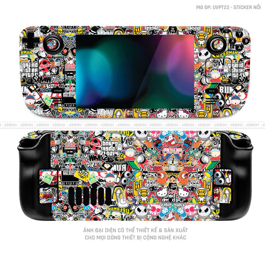 Dán Skin Máy Chơi Game Steam Deck Vân Nổi Sticker 01 | UVPT22